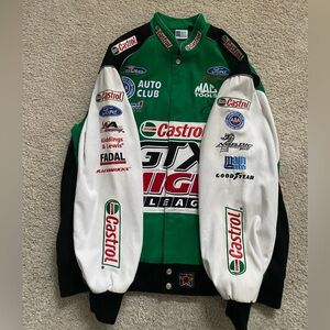NWOT Vintage John Force Embroidered Castrol GTX NHRA Jacket 2XL